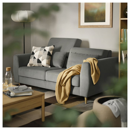 SLATORP 2-seat sofa, Hakebo dark grey