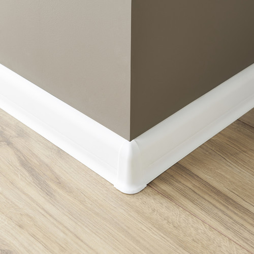 GoodHome External Corner for PVC Skirting Duo 59 mm white, 2 pack