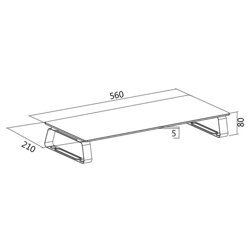 LogiLink Glass Desktop Monitor Stand