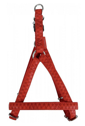 Zolux Adjustable Dog Harness Mac Leather 10mm, red