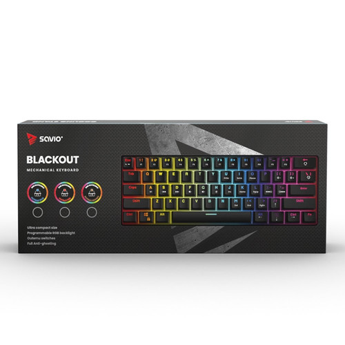 Savio Wired Gaming Keyboard Blackout Blue