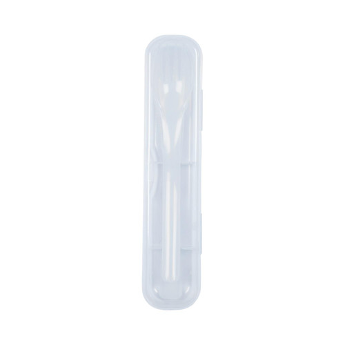Travel Cutlery Set with Case, white