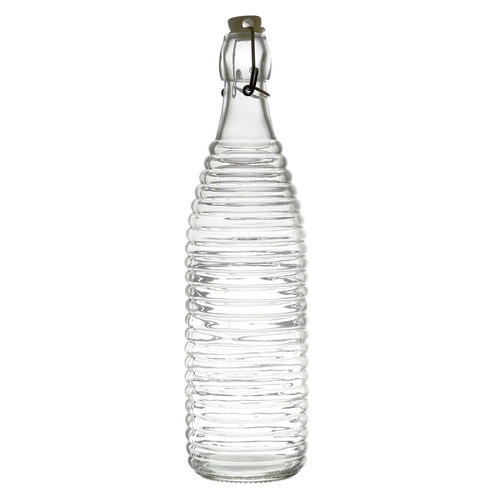 Glass Bottle 1L, stripes