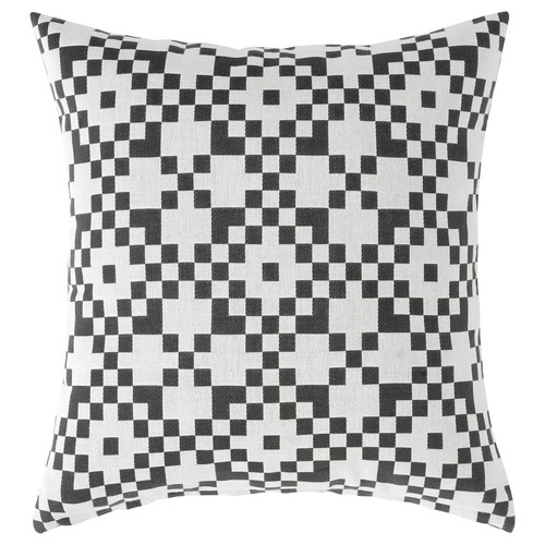 GINSTSÄCKMAL Cushion cover, black/white, 50x50 cm
