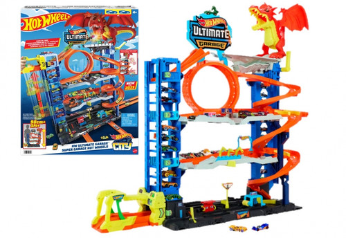 Hot Wheels City Ultimate Garage Playset With 2 Die-Cast Cars HKX48 4+
