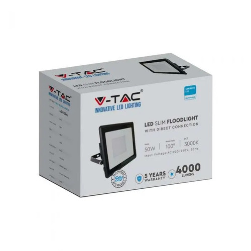 V-TAC Floodlight LED 50W 4000K 4000lm, black
