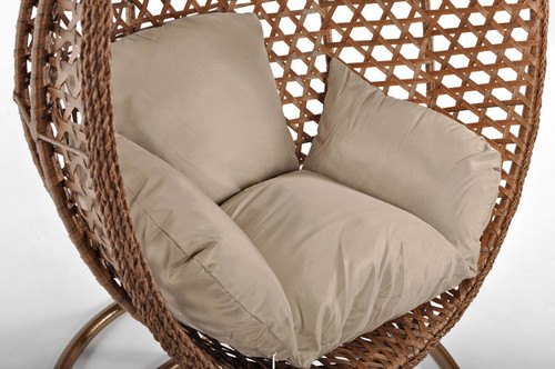 Hanging Cocoon Chair BALI, in-/outdoor, brown