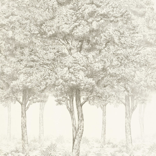 GoodHome Wall Mural Wallpaper Sunste, light grey trees