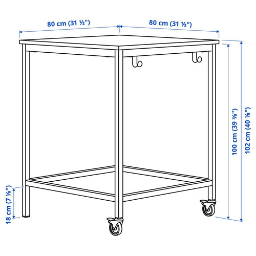 TROTTEN Table, white