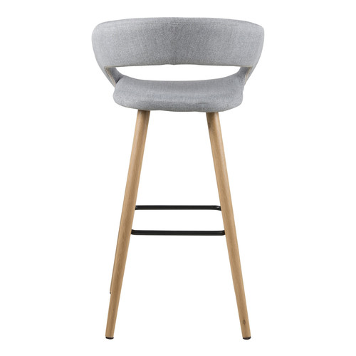 Bar Stool Grace, low, light grey