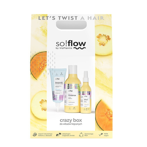 So!Flow Gift Set for Curly Hair Crazy Box - Shampoo, Spray & Booster Vegan