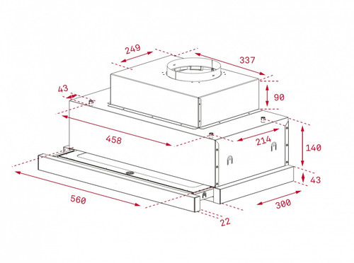 Teka Pull-out Hood CNL 6815 Plus, inox