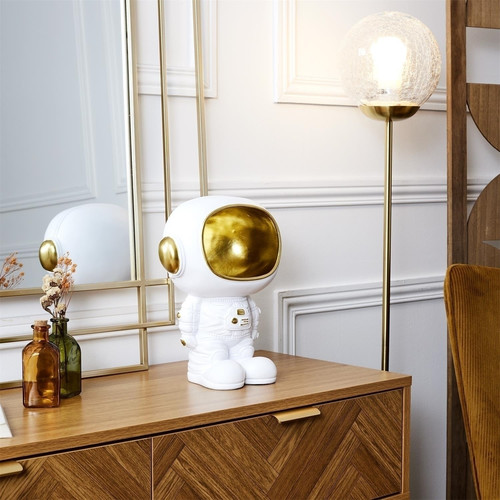 Astronaut Organizer Figurine, white/gold