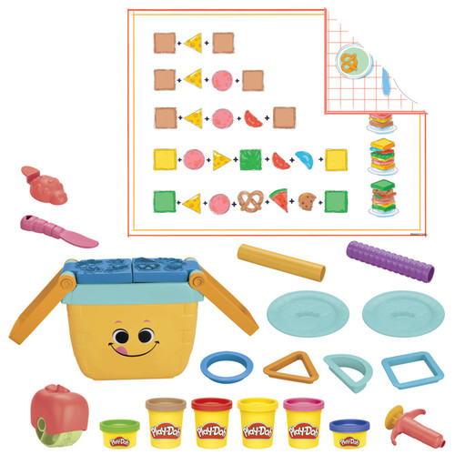 Play-Doh Picnic Shapes Starter Set, 12 Tools and 6 Cans 3+