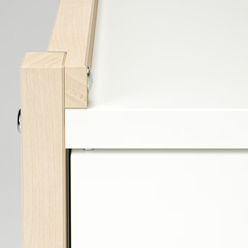 EKENABBEN Cabinet, aspen/white, 70x35x51 cm