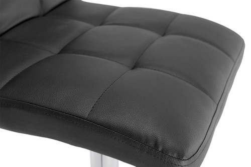 Bar Stool, faux leather, black/chrome