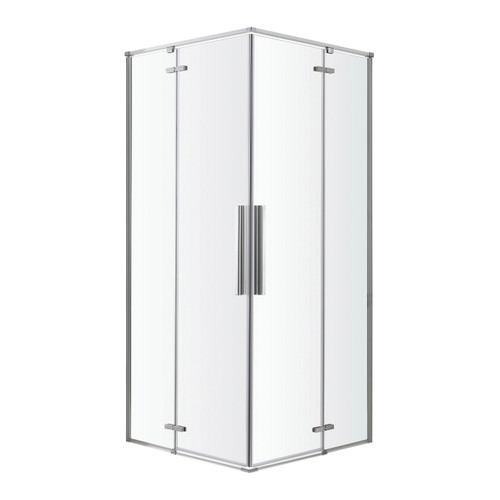 GoodHome Shower Enclosure Cabin Ezili 80 x 80 cm, chrome/transparent