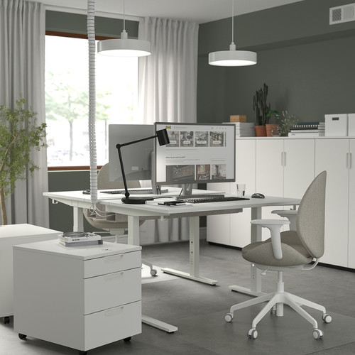 MITTZON Desk, white, 120x60 cm