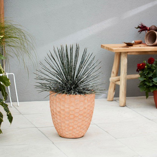 Verve Plant Pot Honeycomb, outdoor, 41cm, terracotta