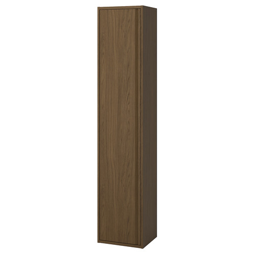 ÄNGSJÖN High cabinet with door, brown oak effect, 40x35x195 cm