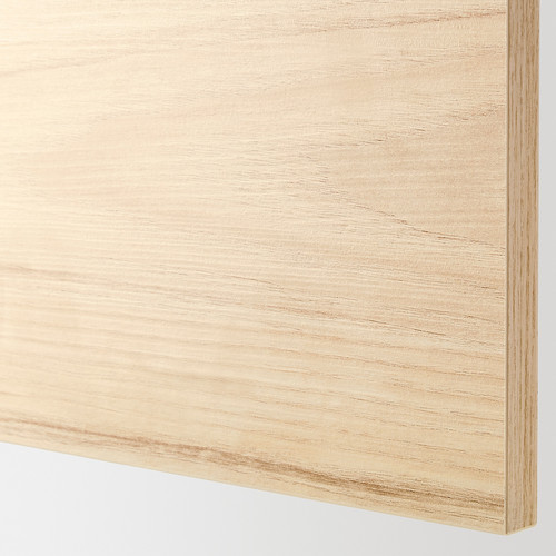 METOD Wall cabinet horizontal w push-open, white/Askersund light ash effect, 40x40 cm