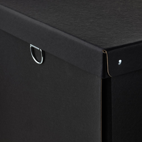 NIMM Storage box with lid, black, 35x50x30 cm