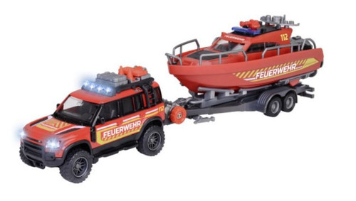 Majorette GS Land Rover with Boat 3+