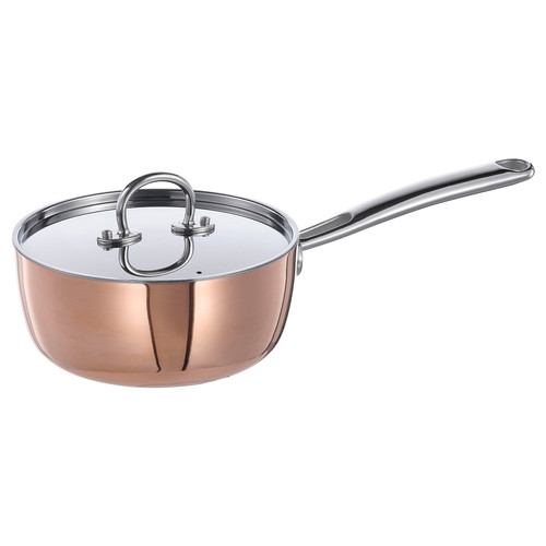 FINMAT Saucepan with lid, copper/stainless steel, 1.5 l