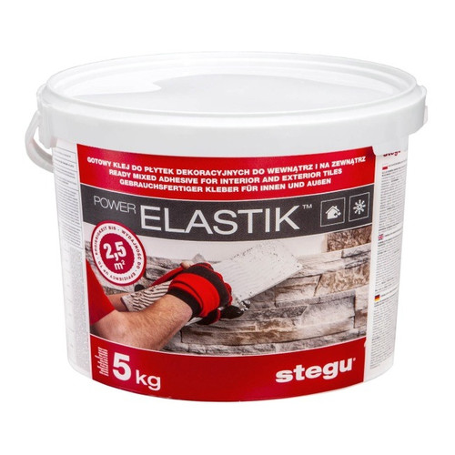 Ready Mixed Adhesive for Interior & Exterior Tiles Stegu Powerelastik 5 kg