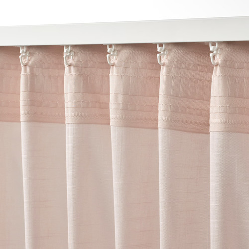 SILVERLÖNN Sheer curtains, 1 pair, pink, 145x300 cm