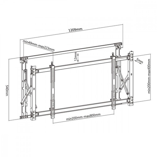 MacLean Ultra Thin TV Mount For Video Wall 55-60" MC-846