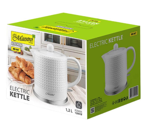Feel Maestro 1.2L Ceramic Electric Kettle 1200W MR-067