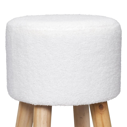 Bar Stool Freya, white/natural