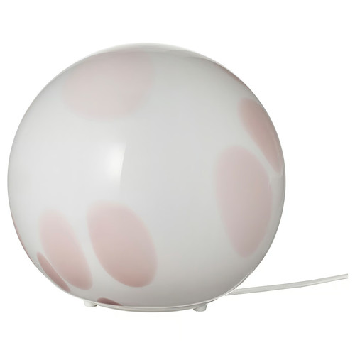 FADO Table lamp, pink/glass, 25 cm