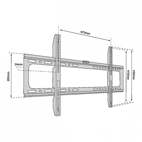 TV Wall Mount up to 65" 40kg AJTBXT6540FI750, black