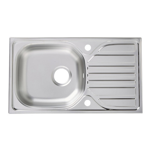 Steel Kitchen Sink Turing 1 Bowl with Drainer, satin
