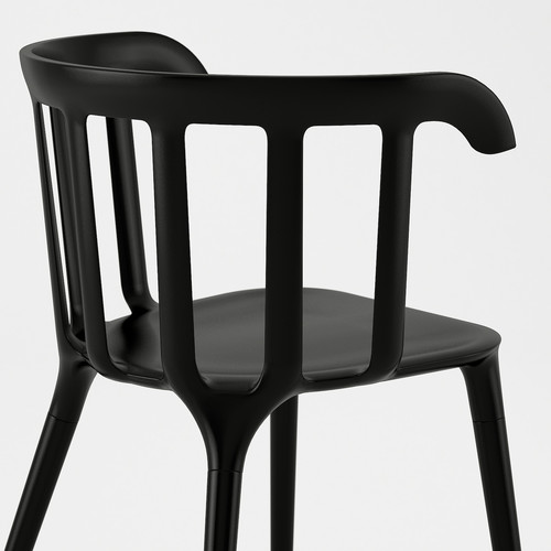 MÖCKELBY / IKEA PS 2012 Table and 6 chairs, oak, black, 235x100 cm