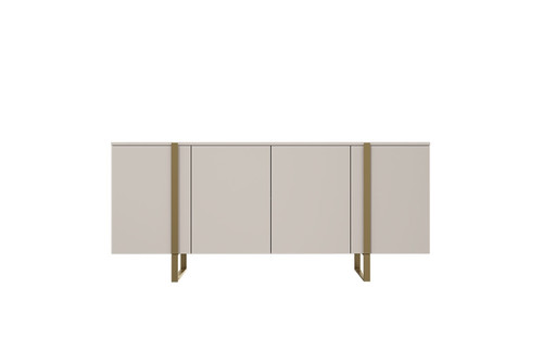 Four-Door Cabinet Verica 200cm, cashmere/gold legs