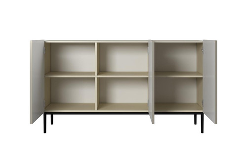 Three-Door Cabinet Nicole 150cm, cashmere/black legs