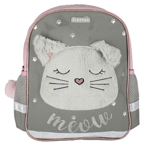 Preschool Medium Backpack Cat Meow Plush