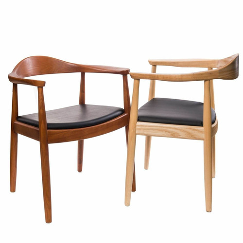 Chair President, wooden, dark brown