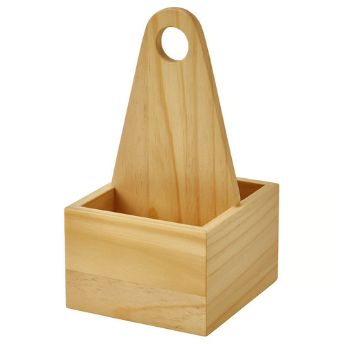 CHOKLADHAJ Portable organiser, wood, 12x11 cm