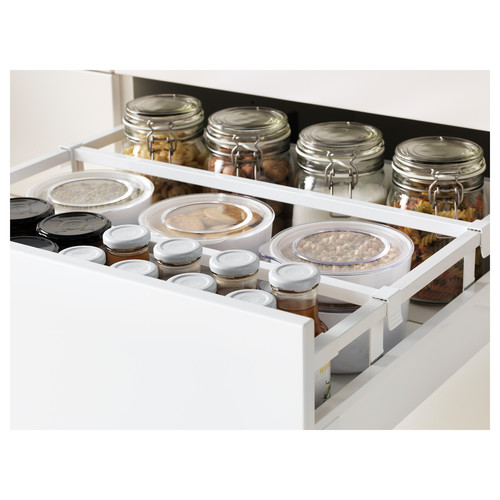 METOD / MAXIMERA Base cabinet with 3 drawers, white/Voxtorp dark grey, 40x60 cm