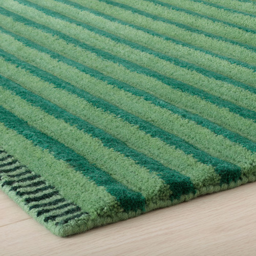 TÅGSPÅR Rug, high pile, green, 200x300 cm