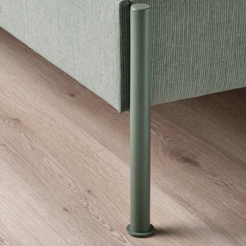 TÄLLÅSEN Upholstered bed frame, Kulsta grey-green/Luröy, 140x200 cm