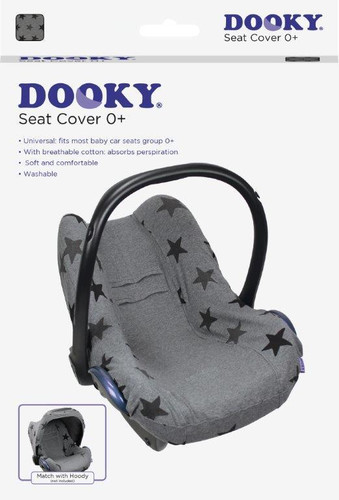 Dooky Car Seat Cover 0-13kg, Grey Stars