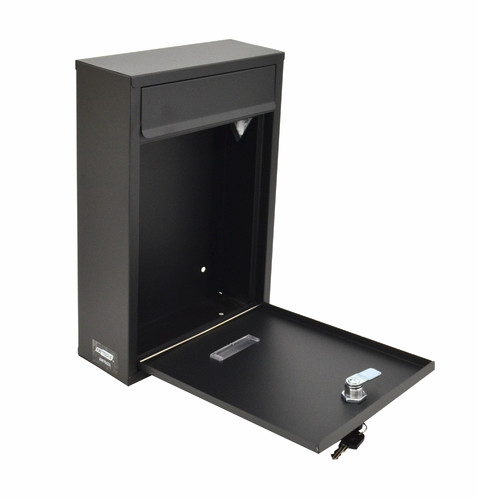 Basic Wall-Mount Letterbox, Black, 215x320x85mm