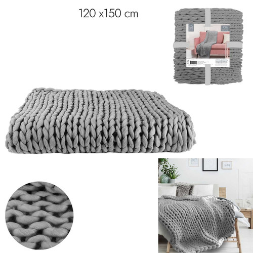 Blanket Chunky, thick, grey