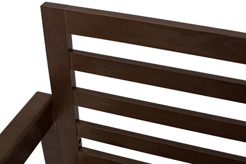 Outdoor Wooden Armchair MALTA, dark brown/grey