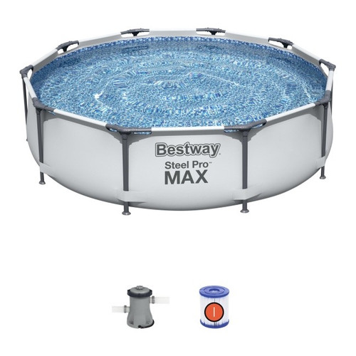 Bestway Steel Pro Pool with Filter 3.05 x 0.76 m, white